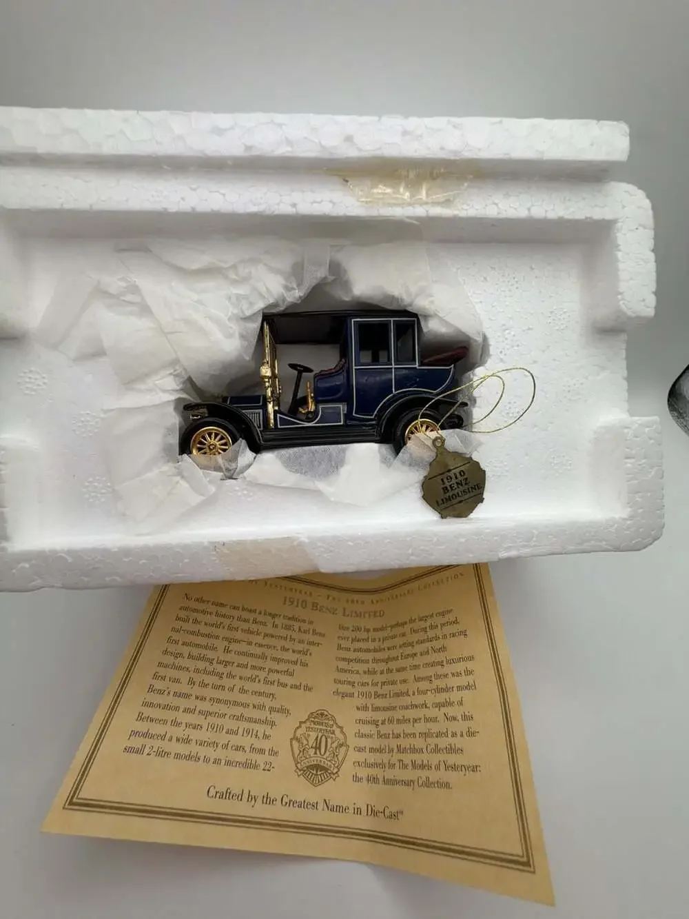 Matchbox Models of Yesteryear 1910 Benz Limousine 40th Anniversary Collection Di